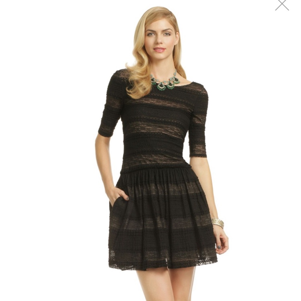 BCBGMAXAZRIA Black Lace Dress